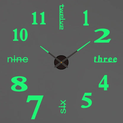 Large round Mirror Wall Clock DIY Self Adhesive Wall Clock