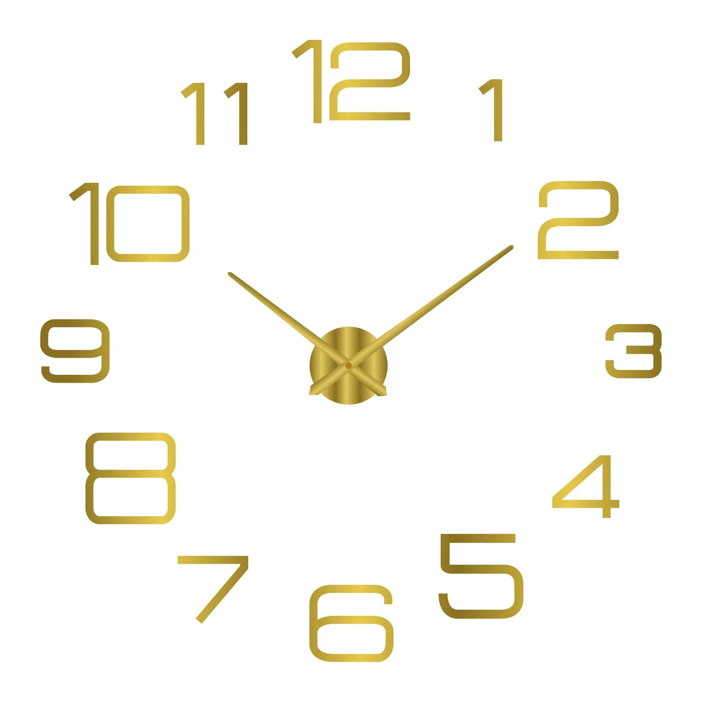 Large round Mirror Wall Clock DIY Self Adhesive Wall Clock