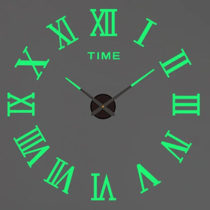Large round Mirror Wall Clock DIY Self Adhesive Wall Clock