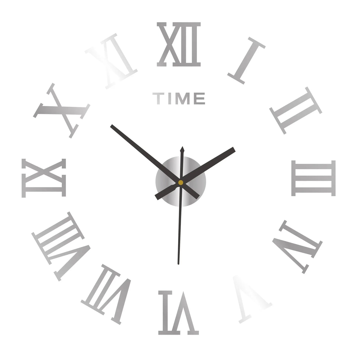 Large round Mirror Wall Clock DIY Self Adhesive Wall Clock