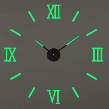 Large round Mirror Wall Clock DIY Self Adhesive Wall Clock