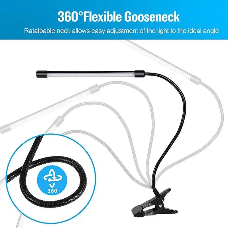Lampe de bureau LED clipable