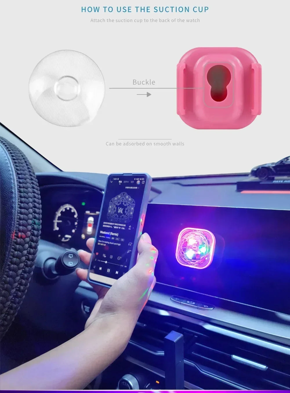 Rechargeable LED Sound-Controlled Ambient Lamp