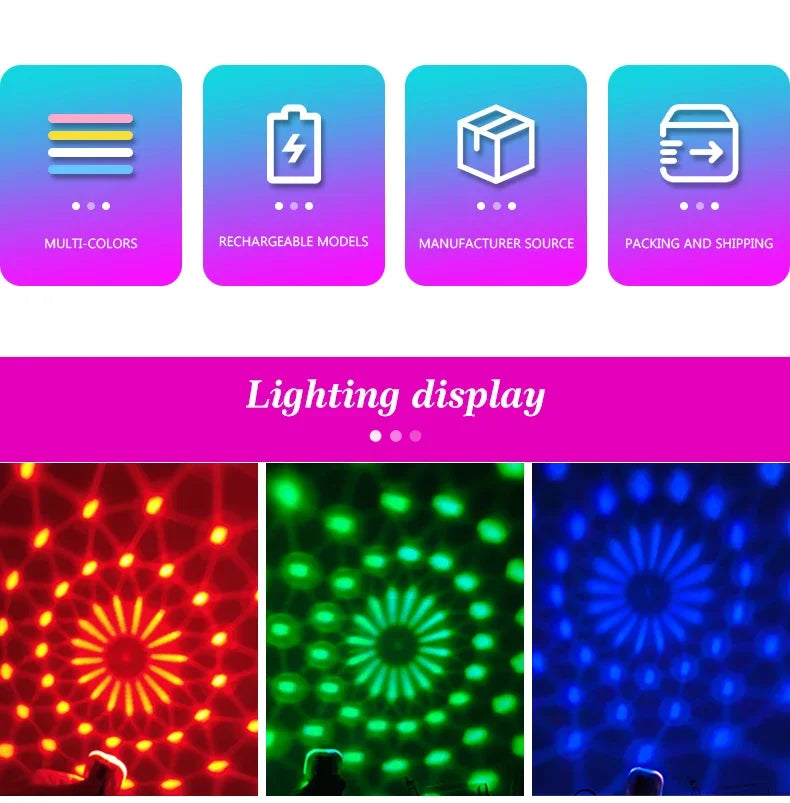 Rechargeable LED Sound-Controlled Ambient Lamp