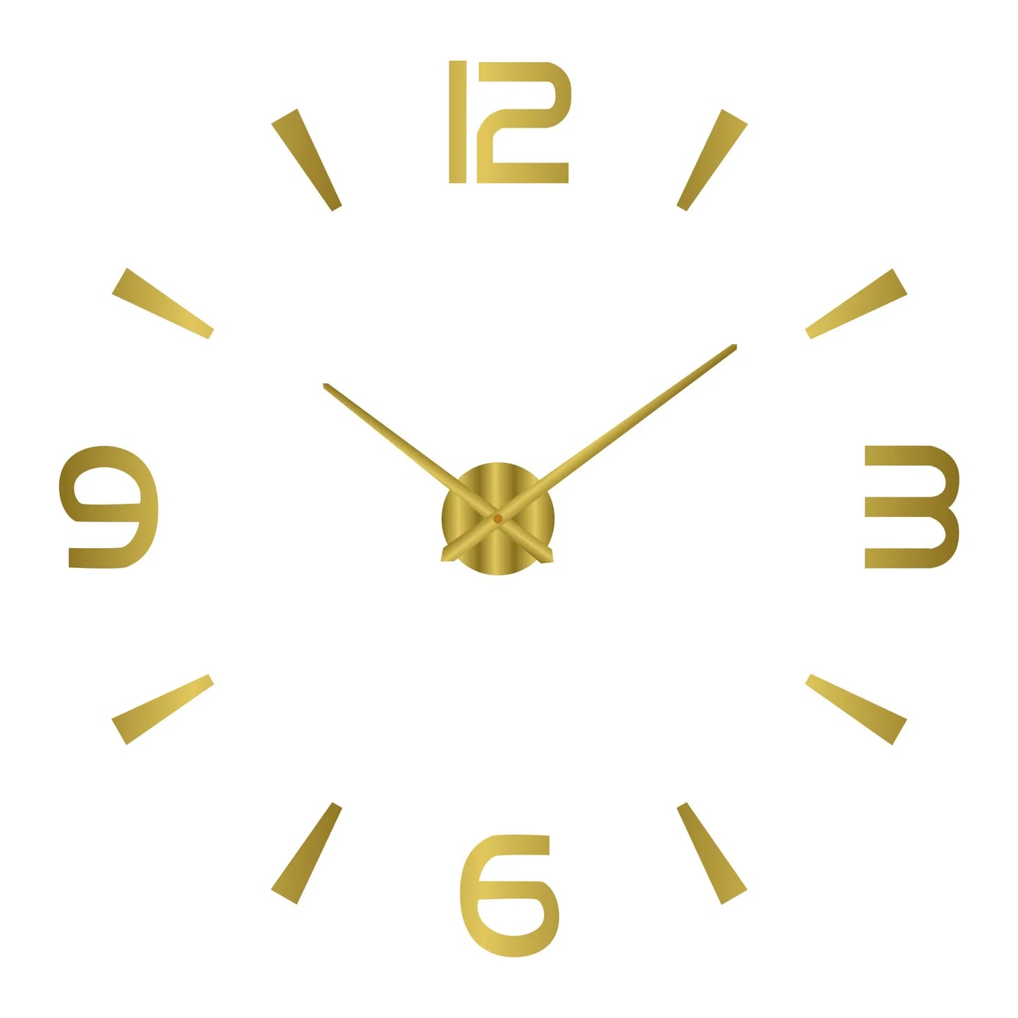 Large round Mirror Wall Clock DIY Self Adhesive Wall Clock