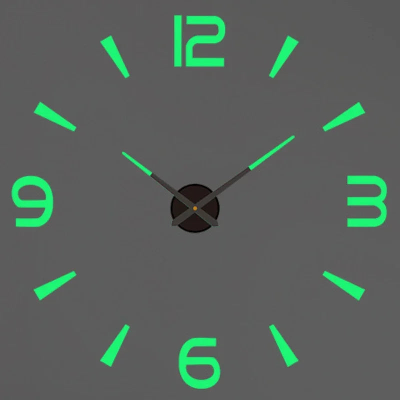 Large round Mirror Wall Clock DIY Self Adhesive Wall Clock