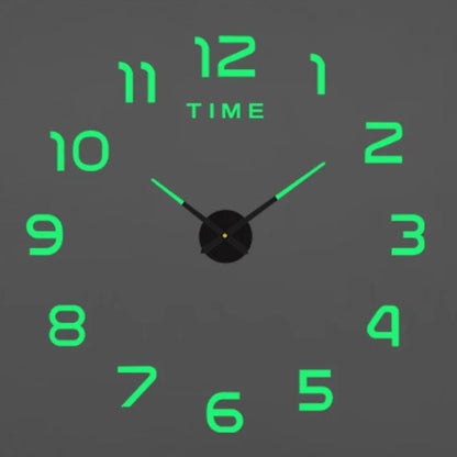 Large round Mirror Wall Clock DIY Self Adhesive Wall Clock