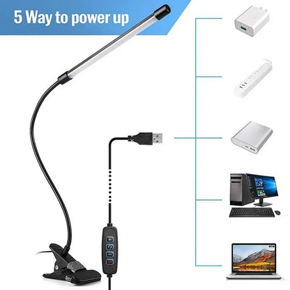 Lampe de bureau LED clipable