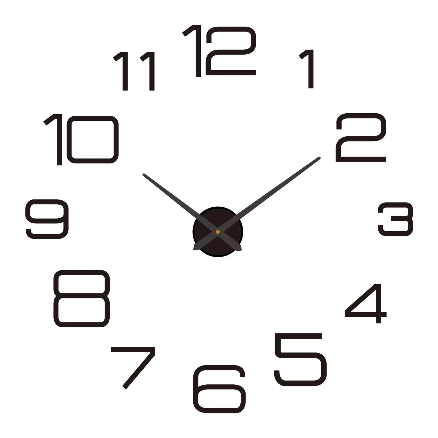 Large round Mirror Wall Clock DIY Self Adhesive Wall Clock