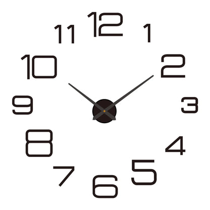 Large round Mirror Wall Clock DIY Self Adhesive Wall Clock