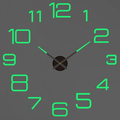 Large round Mirror Wall Clock DIY Self Adhesive Wall Clock