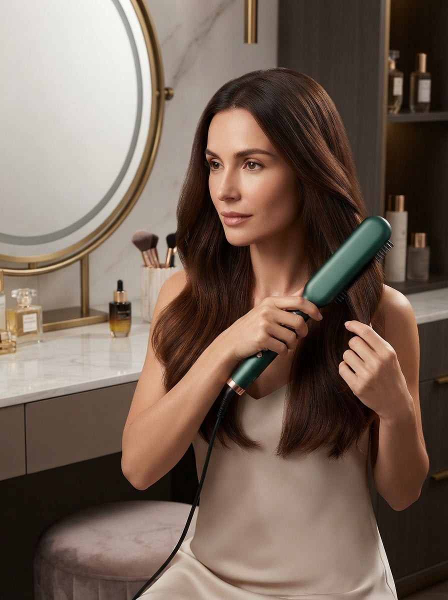 Hair Straightener Brush & Styler
