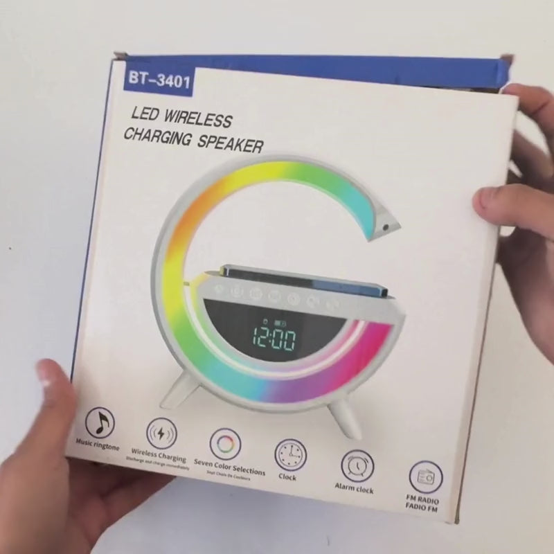 3-in-1 RGB Bluetooth Speaker with Wireless Charging & Night Light