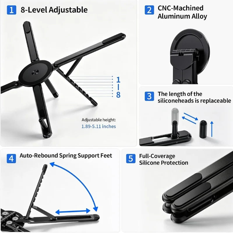3-in-1 Magnetic Foldable Stand